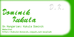 dominik kukula business card